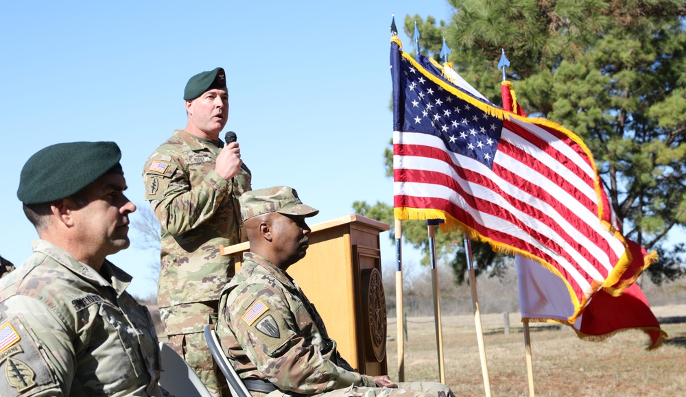 Special Operations Detachment - Africa change of command ceremony at Camp Swift