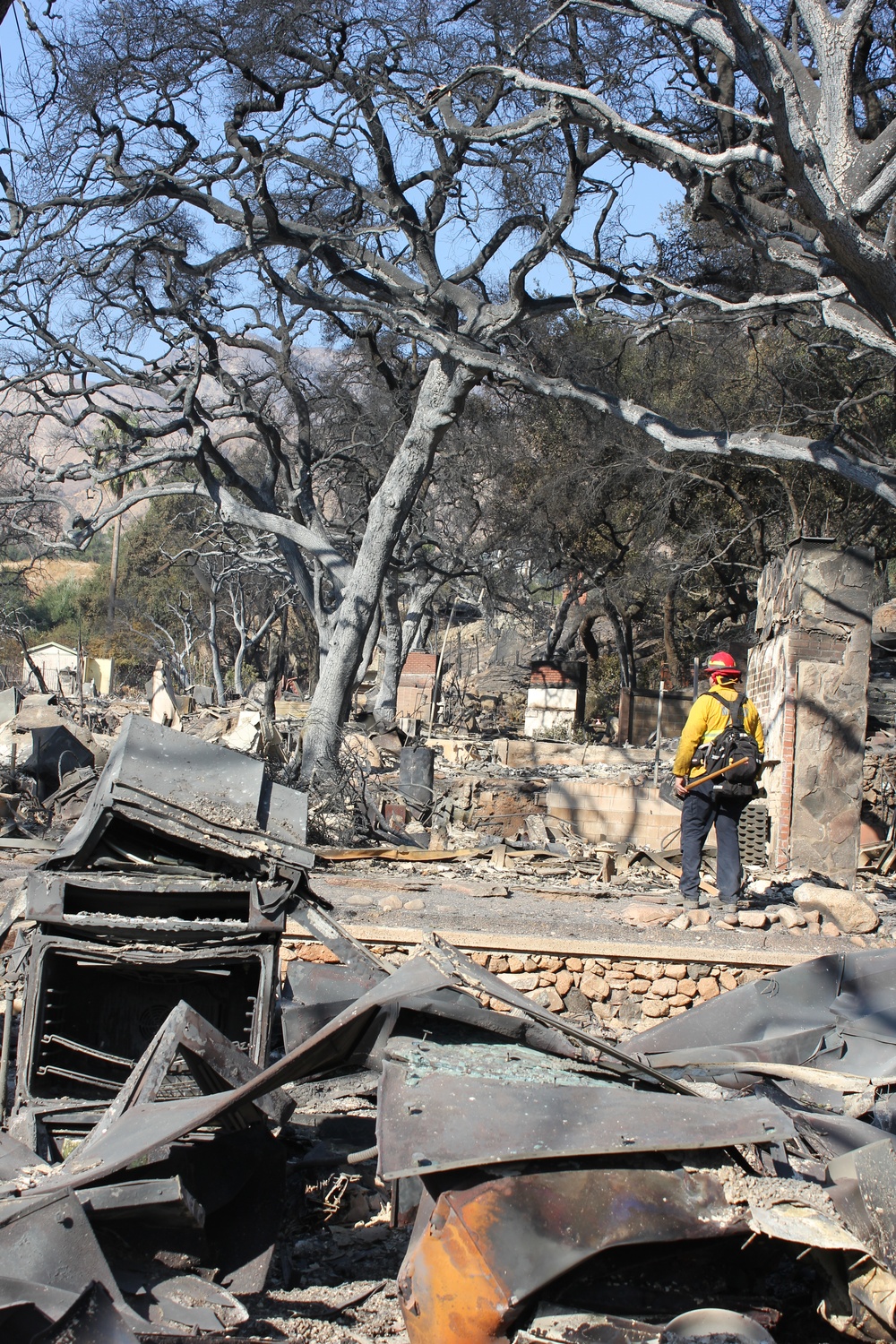 March Field Fire Emergency Services fight multiple fires across southern California, Alta Dena, California, January 11, 2025.