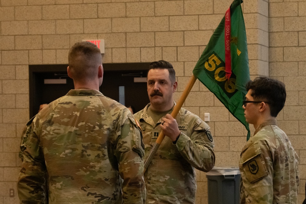 Uncasing the Colors: Washington National Guard military police detachment returns from Spartan Shield deployment.