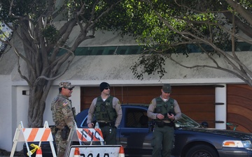 870th MP Company assist the LA County Sheriff's Department with TCP's in Malibu