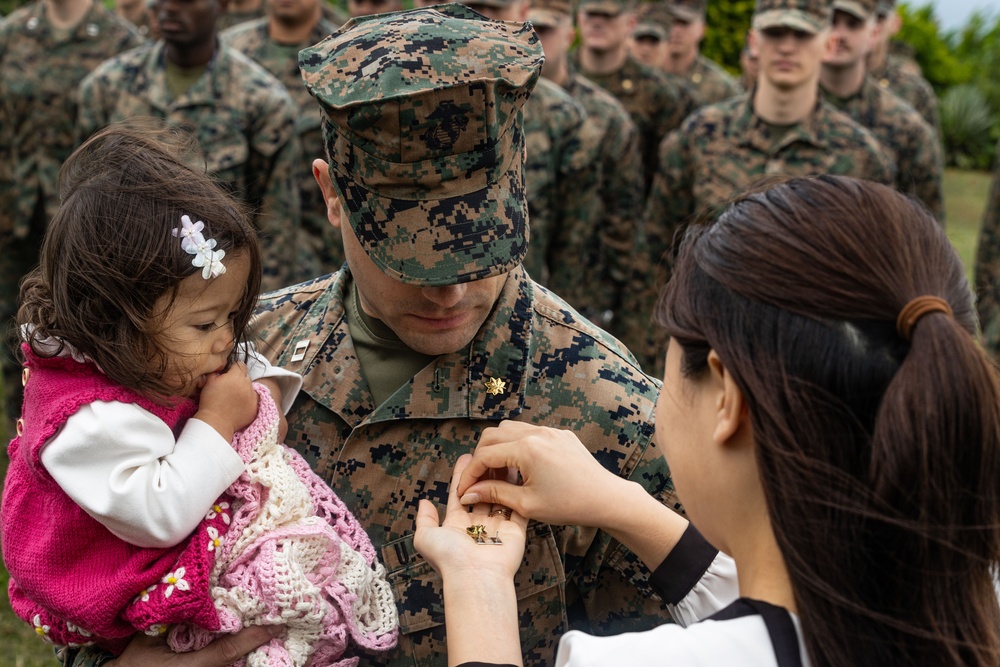 3d MEB Marines conduct a promotion ceremony