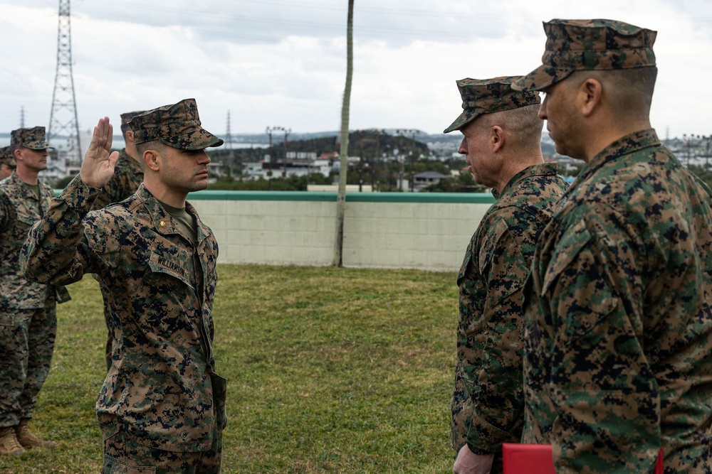 3d MEB Marines conduct a promotion ceremony