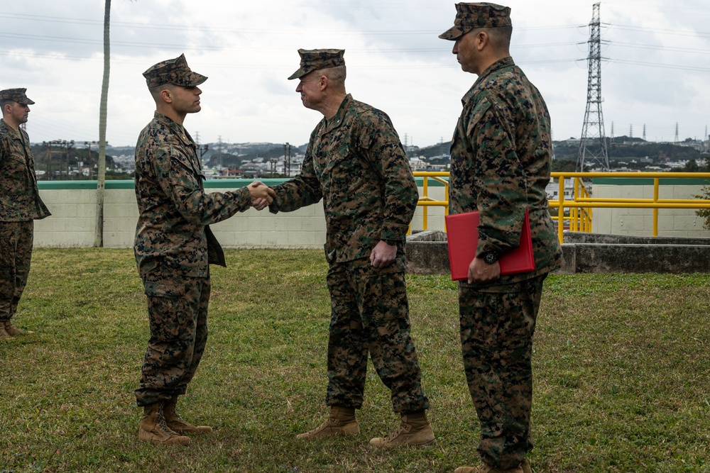 3d MEB Marines conduct a promotion ceremony