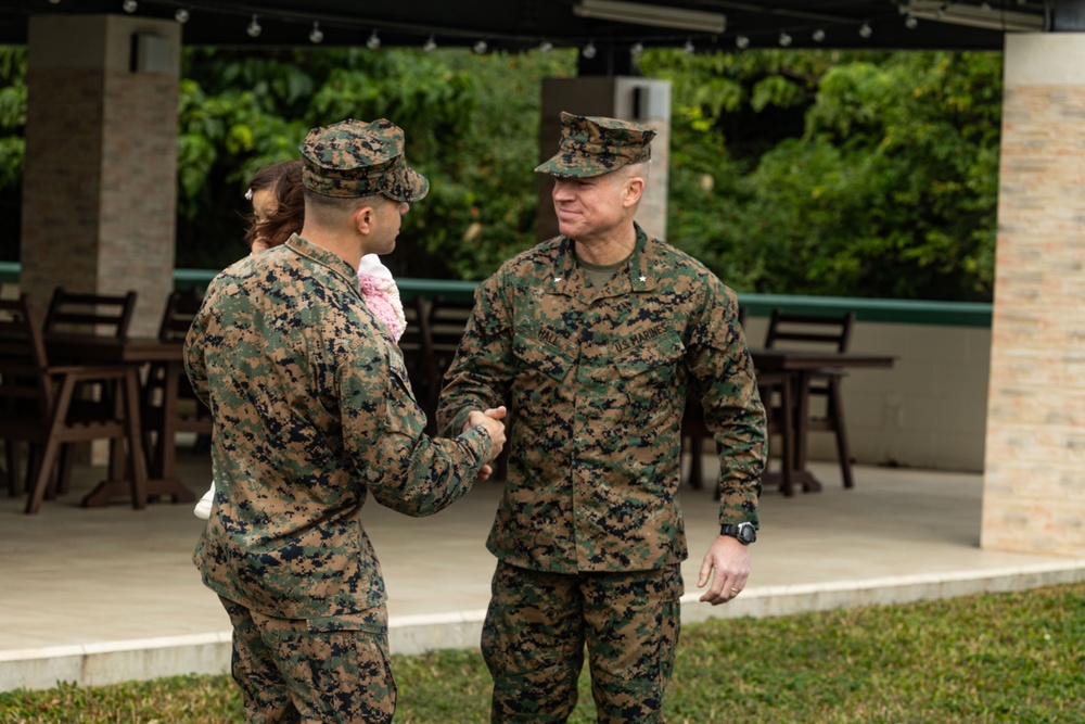 3d MEB Marines conduct a promotion ceremony