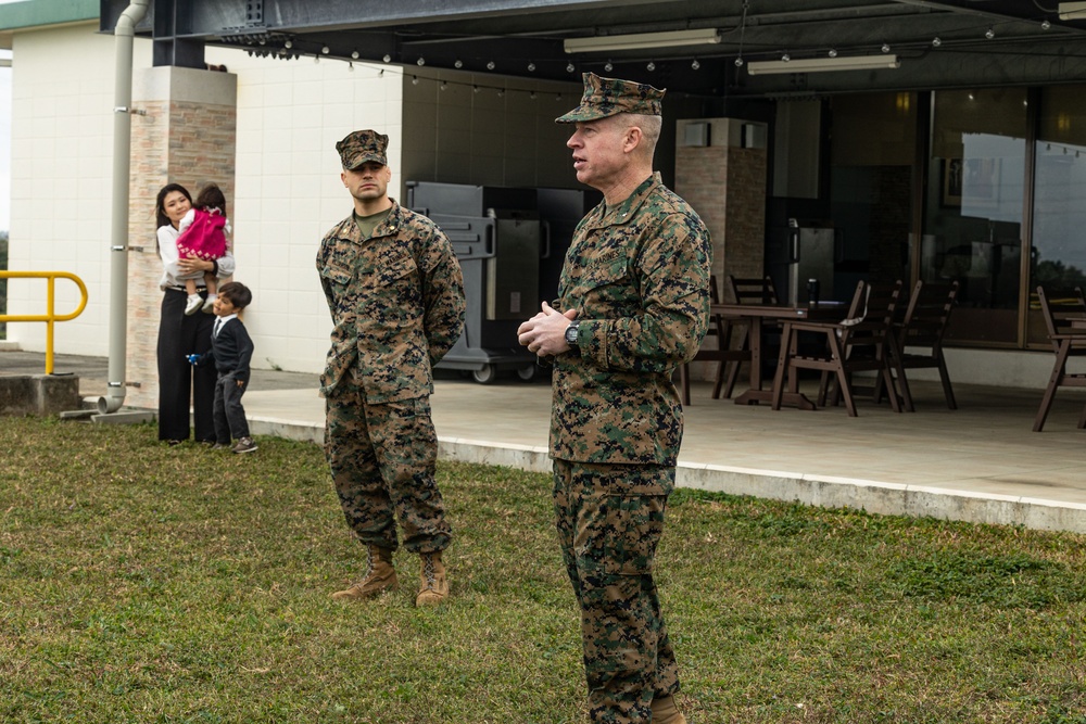 3d MEB Marines conduct a promotion ceremony