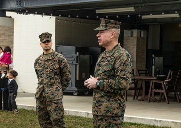 3d MEB Marines conduct a promotion ceremony