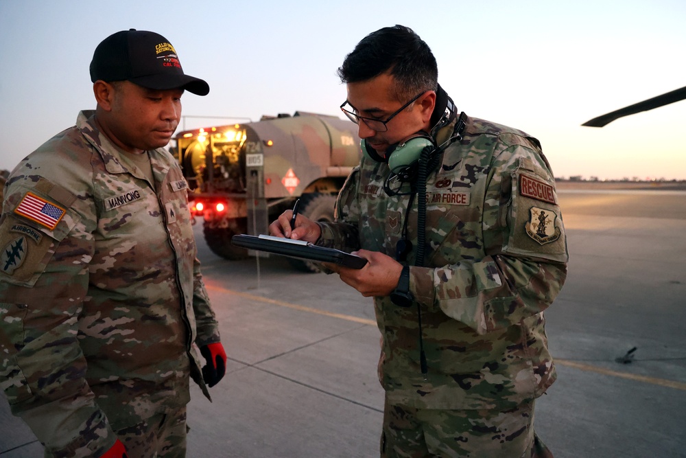 129th Rescue Wing maintainers support Los Angeles firefighting mission