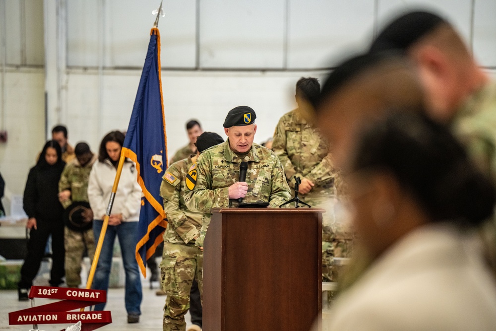 101st Combat Aviation Brigade Color Casing Ceremony