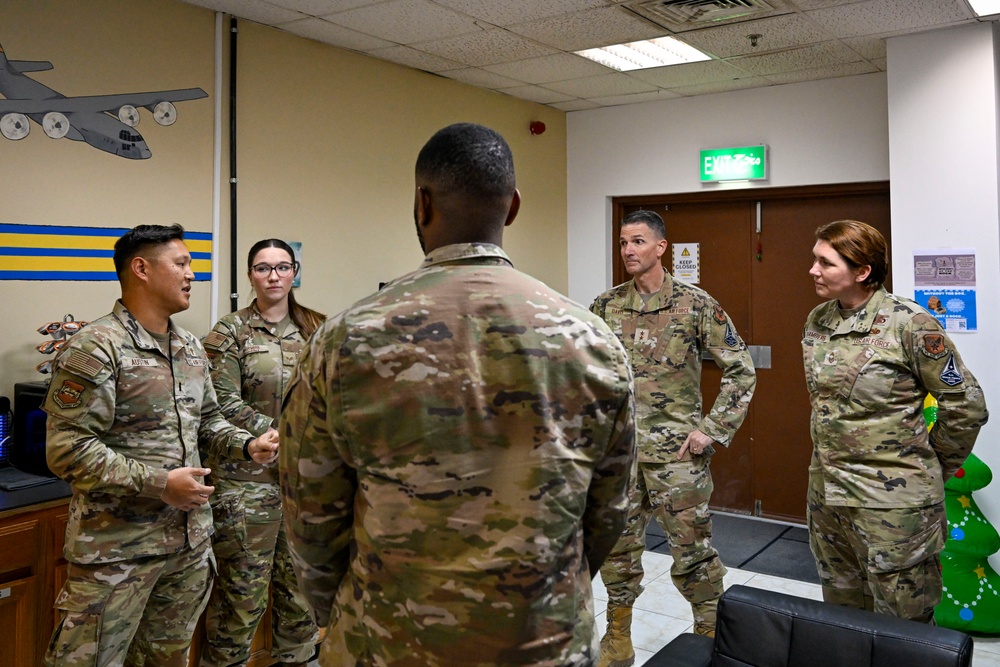 Chaplain Maj. Gen. Trent Davis visits deployed personnel