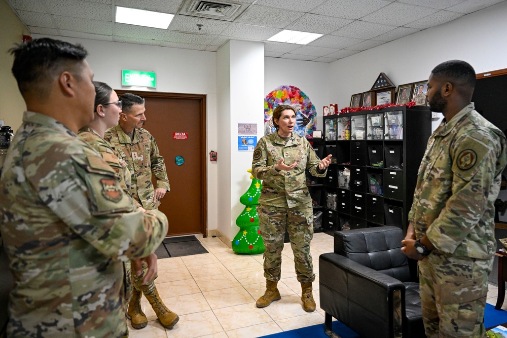 Chaplain Maj. Gen. Trent Davis visits deployed personnel