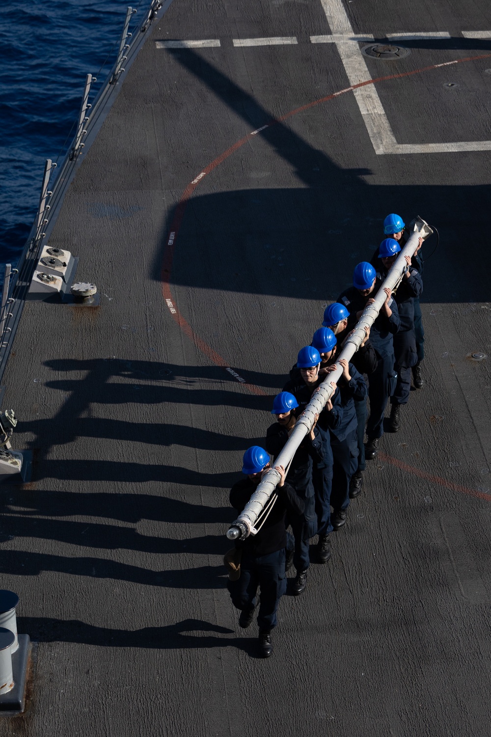 USS Oscar Austin (DDG 79) Conducts an International Maneuvering Exercise with the Cypriot Navy During Departure from Limassol, Cyprus