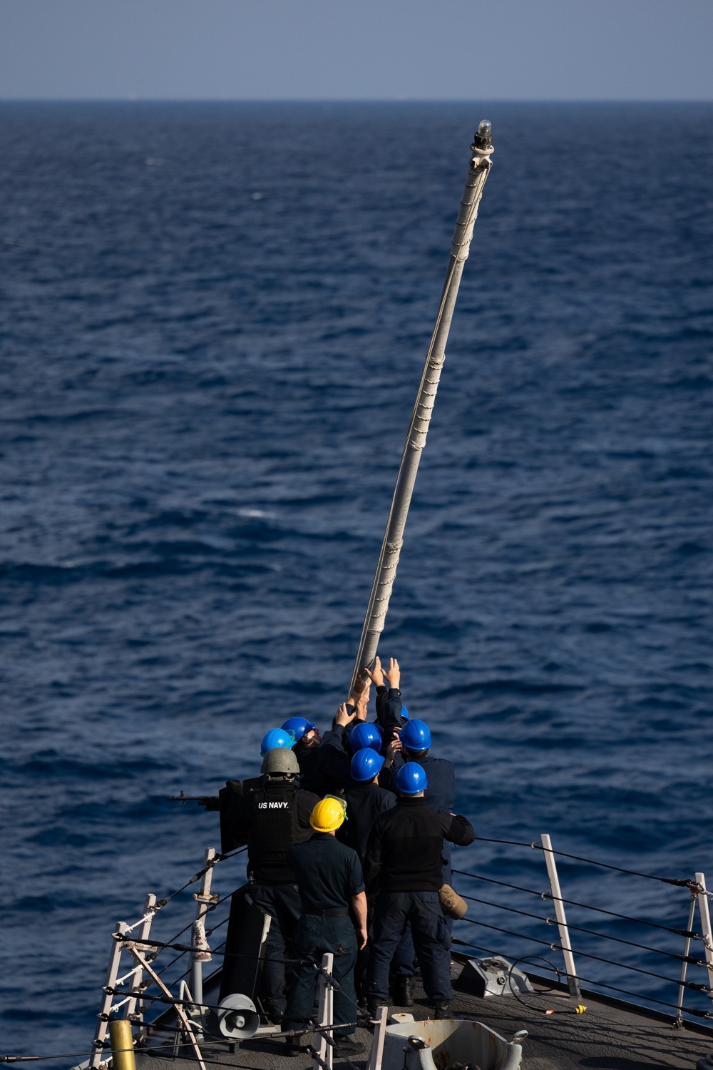 USS Oscar Austin (DDG 79) Conducts an International Maneuvering Exercise with the Cypriot Navy During Departure from Limassol, Cyprus