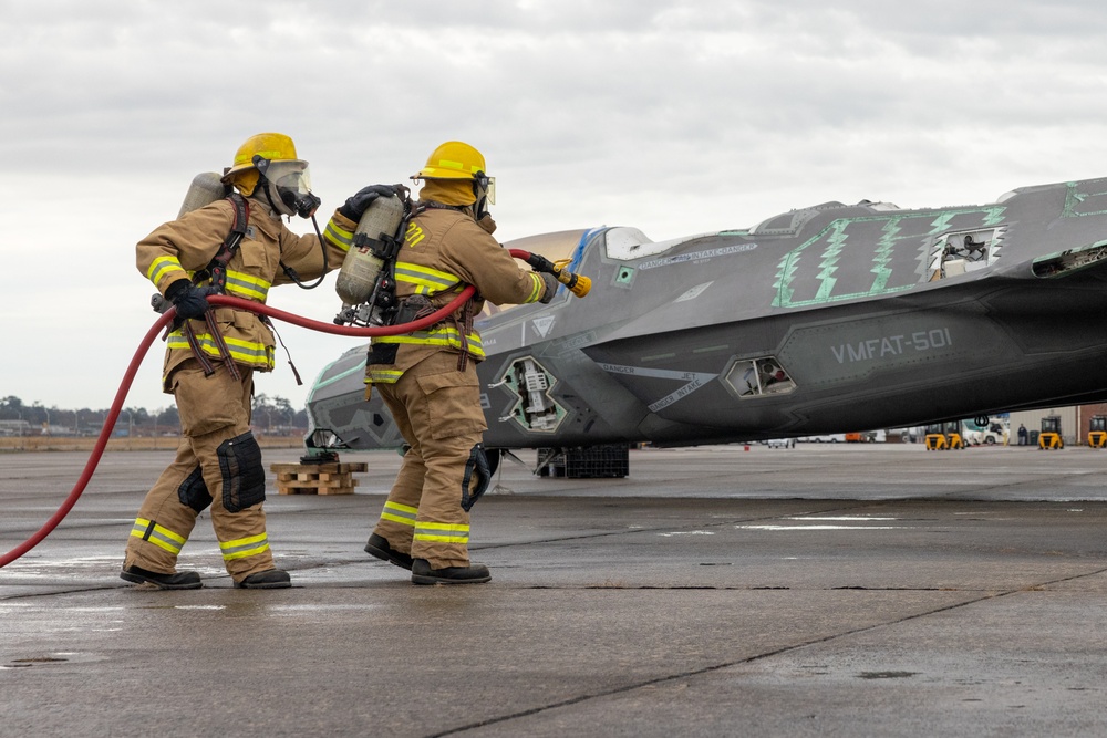 U.S. Marines and FRC-East simulate a downed aircraft recovery