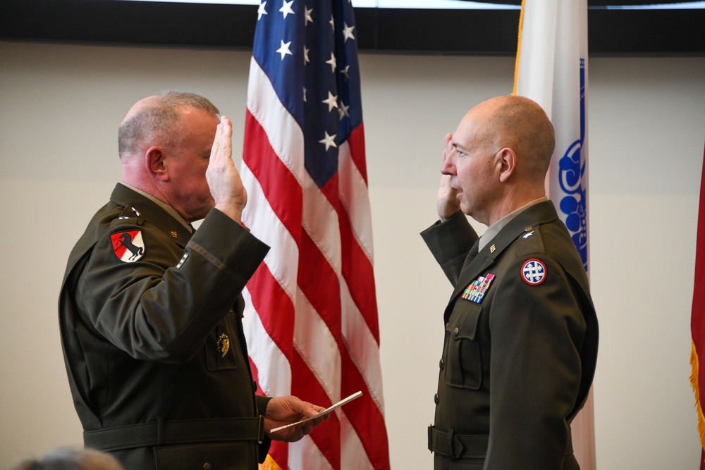 Lt. Gen. Robert Harter promotes Brig. Gen. Mitchell Wisniewski