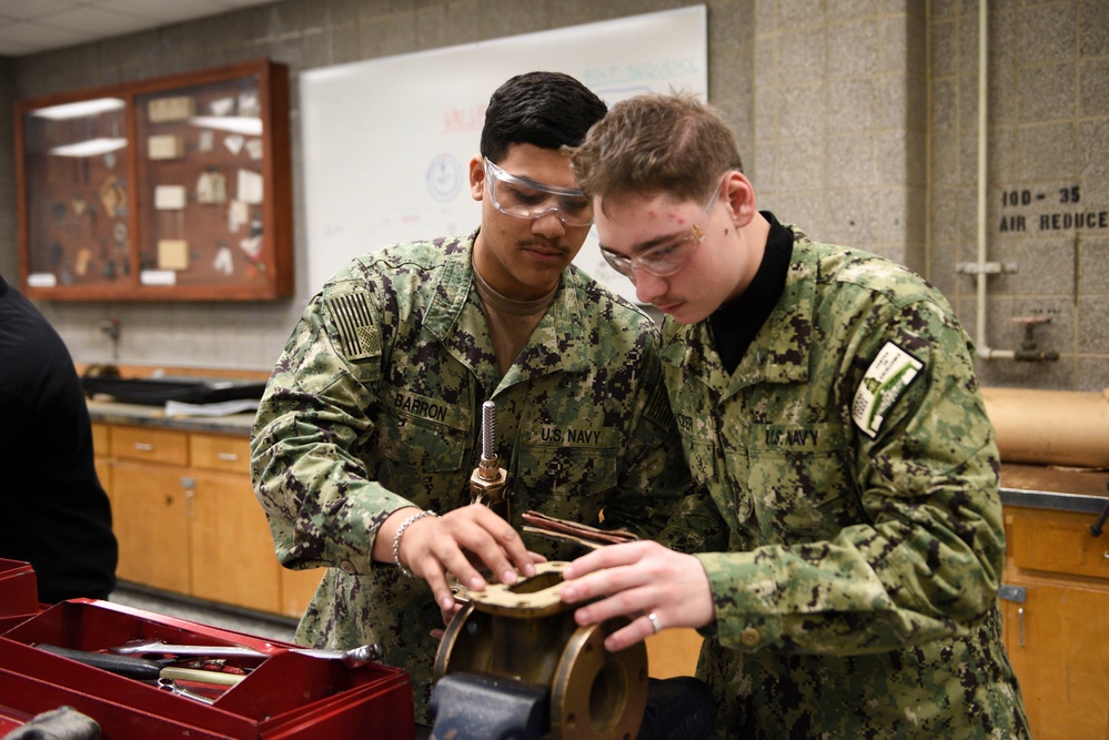 Accession-level Sailors Practice Repacking Valves