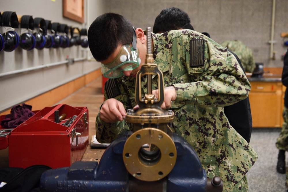 Accession-level Sailors Practice Repacking Valves