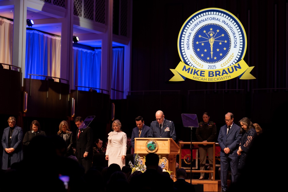 Lt. Col. Lundy delivers opening invocation for Gov. Braun's Inauguration