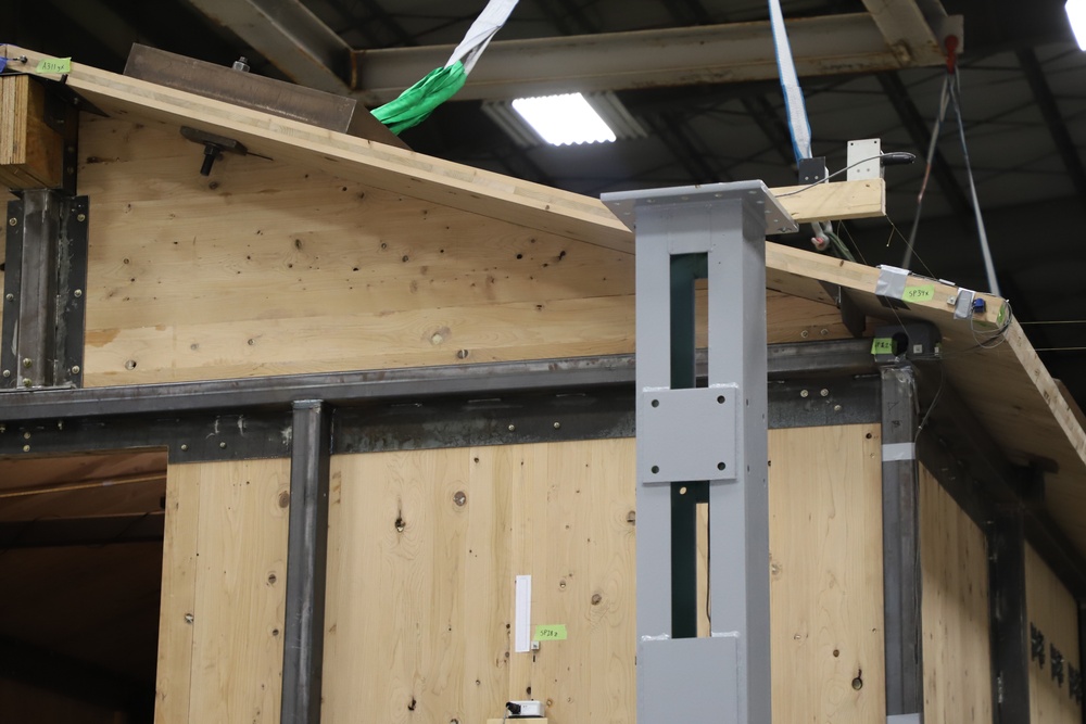 Successful ERDC seismic test advances readiness of mass timber shelter