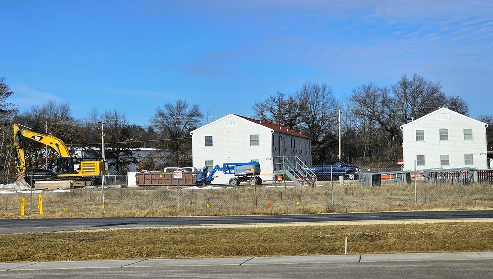 January construction operations on $55.75 million Collective Training Officers Quarters Project at Fort McCoy