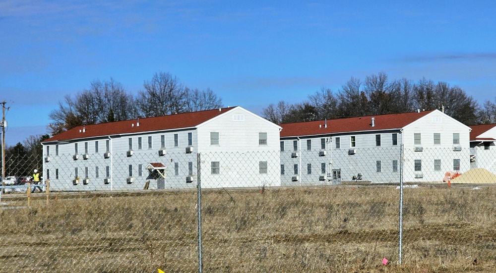 January construction operations on $55.75 million Collective Training Officers Quarters Project at Fort McCoy