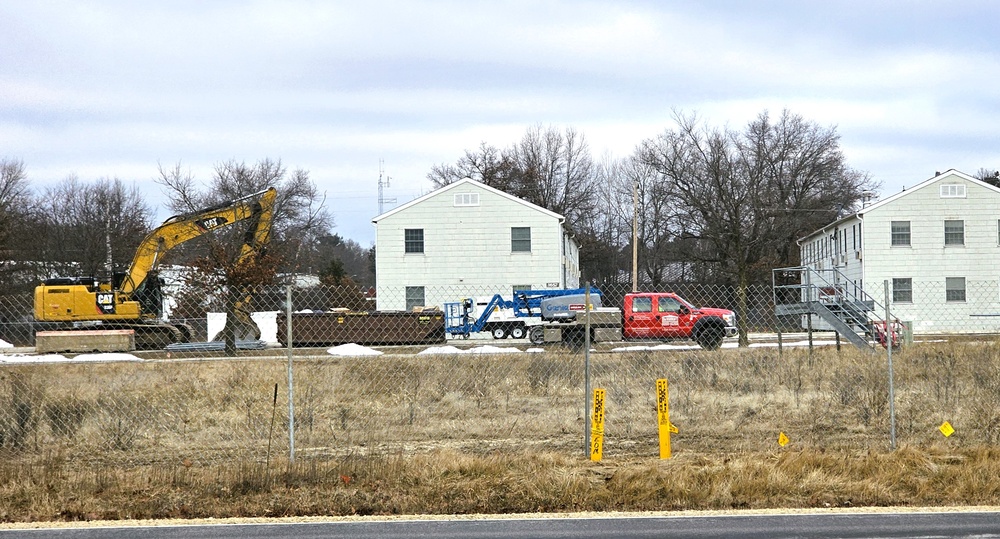 January construction operations on $55.75 million Collective Training Officers Quarters Project at Fort McCoy