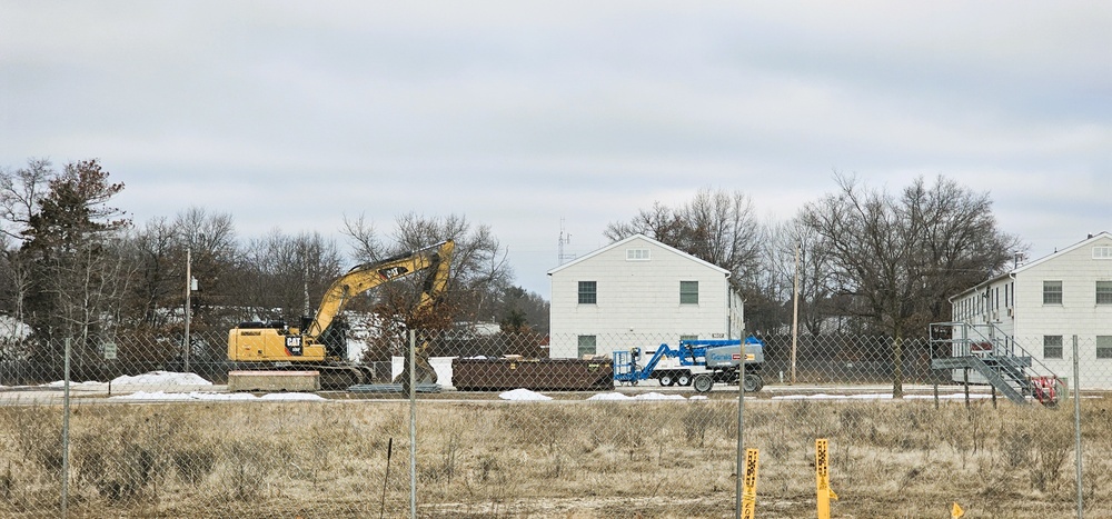 January construction operations on $55.75 million Collective Training Officers Quarters Project at Fort McCoy