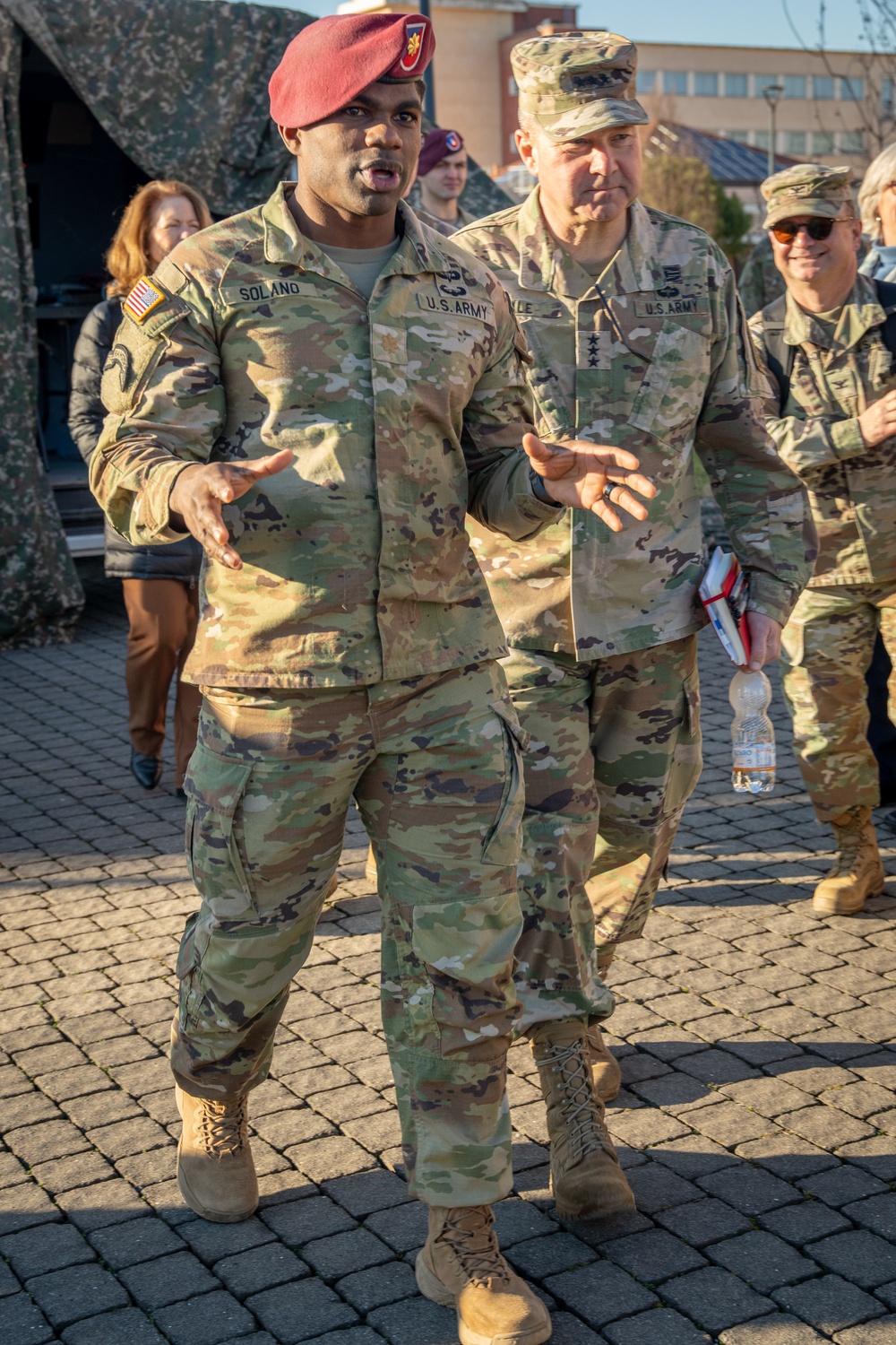 Lt. Gen. Anthony R. Hale Visits 173rd Airborne Brigade in Italy to Discuss Frontline Military Innovations