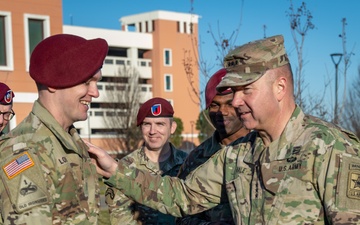 Lt. Gen. Anthony R. Hale Visits 173rd Airborne Brigade in Italy to Discuss Frontline Military Innovations