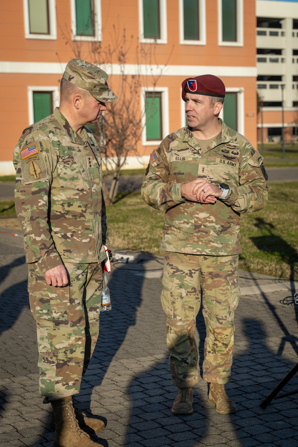 Lt. Gen. Anthony R. Hale Visits 173rd Airborne Brigade in Italy to Discuss Frontline Military Innovations