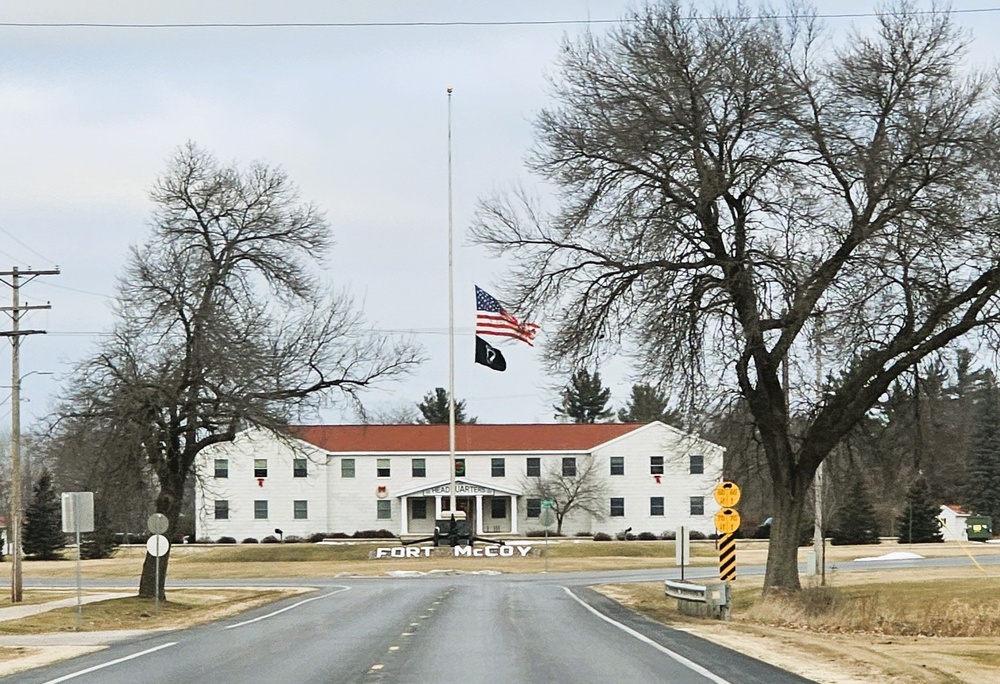 Fort McCoy remembers President Carter with flag at half-staff