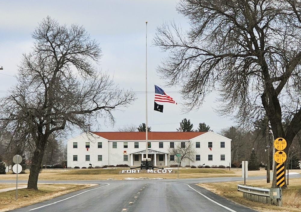 Fort McCoy remembers President Carter with flag at half-staff