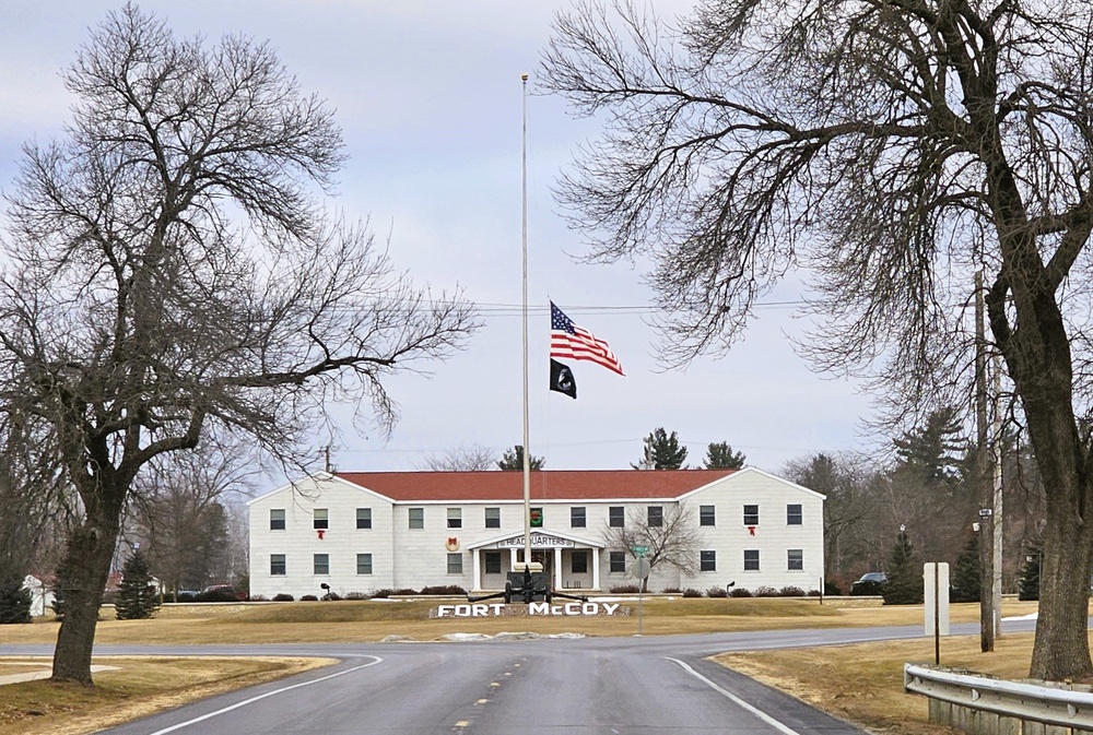 Fort McCoy remembers President Carter with flag at half-staff