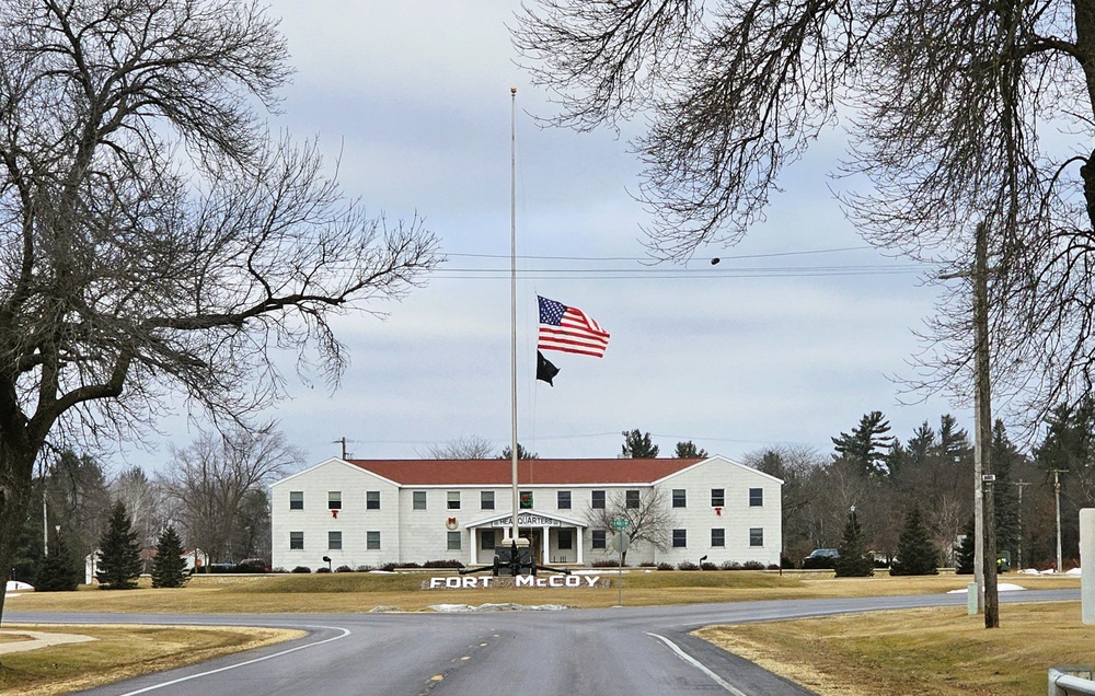 Fort McCoy remembers President Carter with flag at half-staff