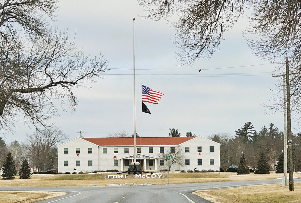 Fort McCoy remembers President Carter with flag at half-staff