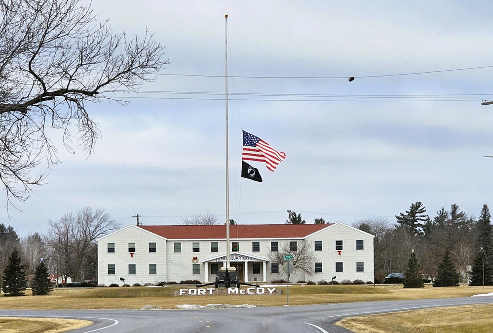 Fort McCoy remembers President Carter with flag at half-staff