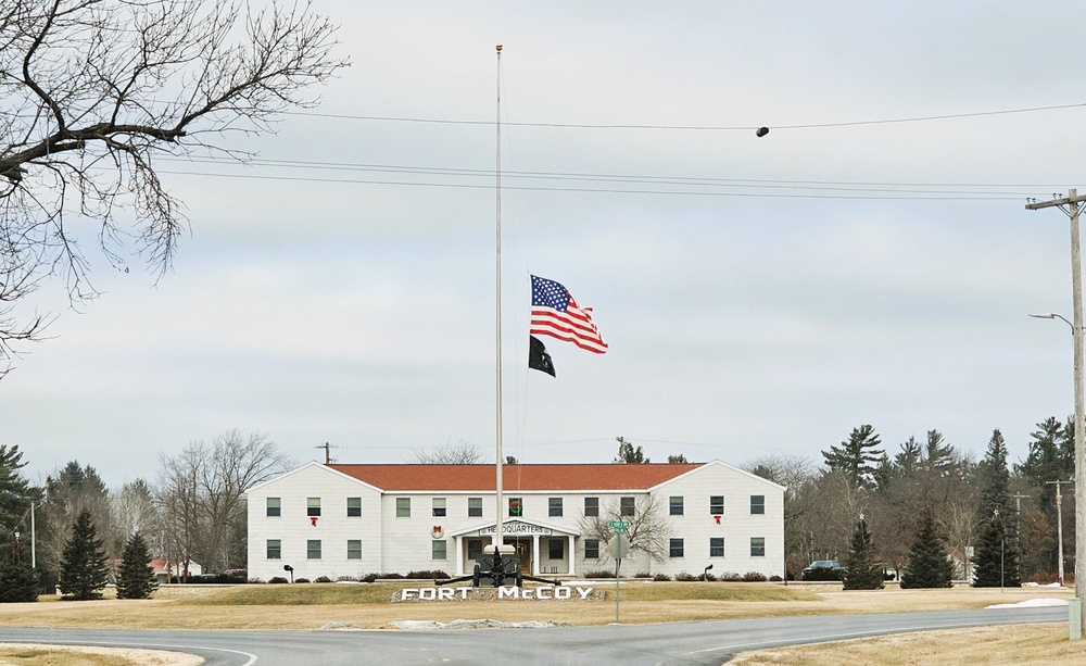 Fort McCoy remembers President Carter with flag at half-staff