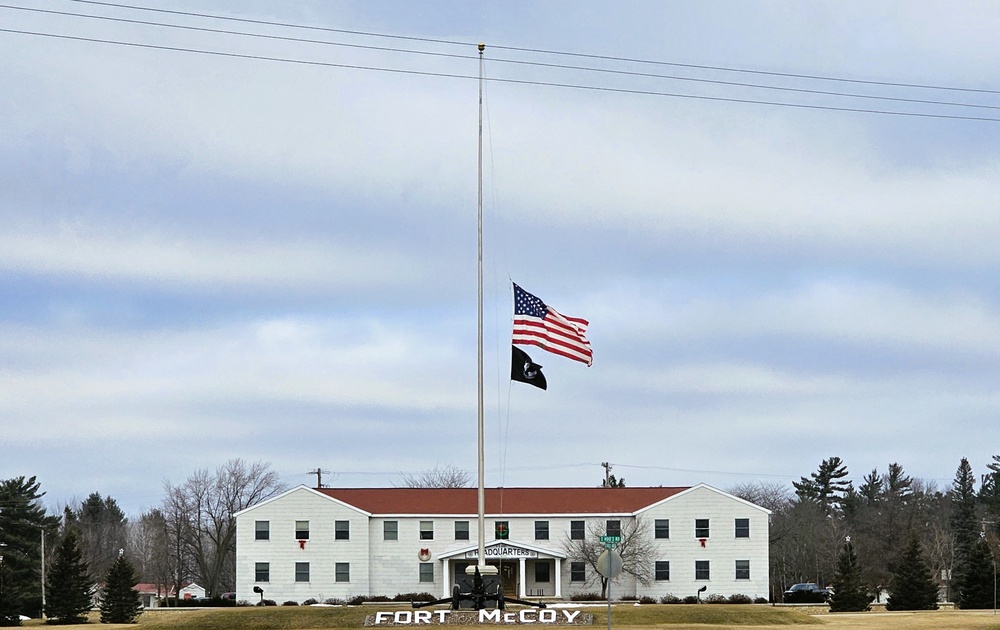 Fort McCoy remembers President Carter with flag at half-staff