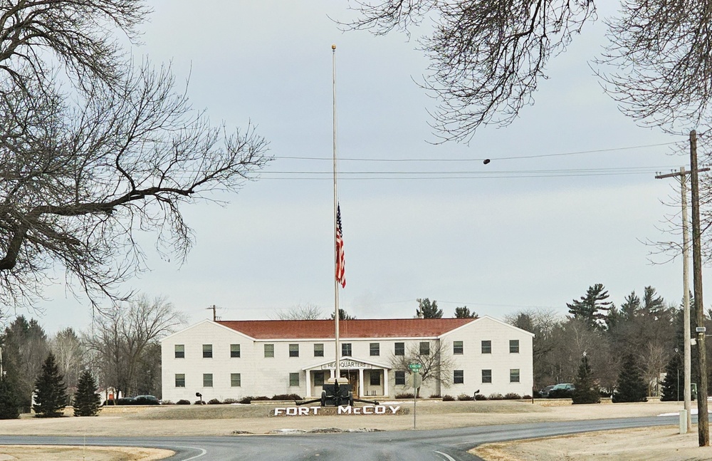 Fort McCoy remembers President Carter with flag at half-staff