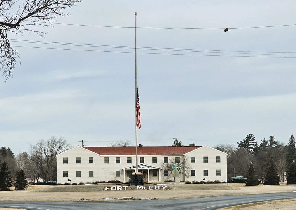 Fort McCoy remembers President Carter with flag at half-staff