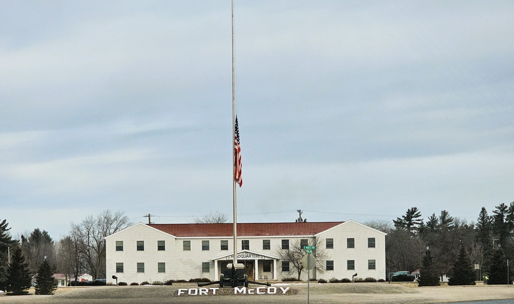 Fort McCoy remembers President Carter with flag at half-staff