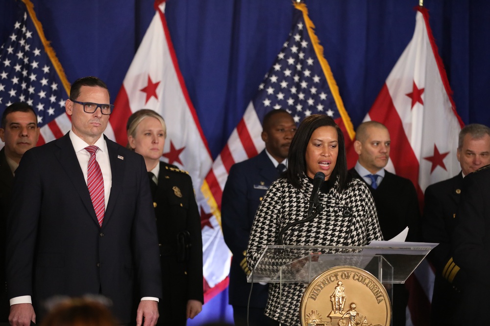 D.C. National Guard joins Mayor Bowser and partners during 60th Presidential Inauguration press conference