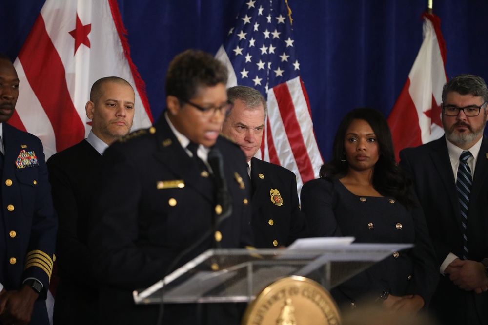 D.C. National Guard joins Mayor Bowser and partners during 60th Presidential Inauguration press conference