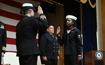 Hospital Corpsman Third Class Precious Cooper Re-Enlistment