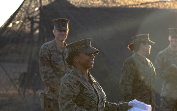 1st MLG Leadership recognizes Marines during Steel Knight 24