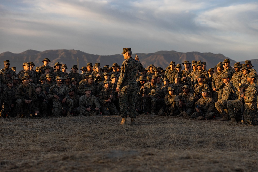 1st MLG Leadership recognizes Marines during Steel Knight 24