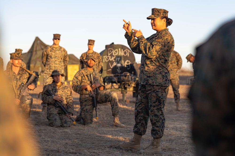 1st MLG Leadership recognizes Marines during Steel Knight 24