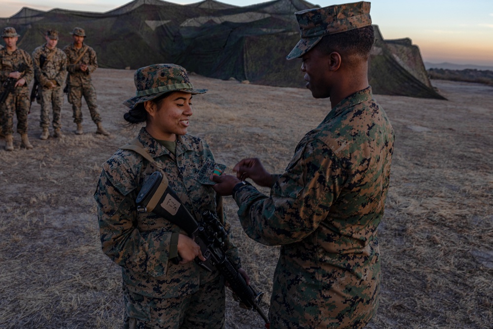 1st MLG Leadership recognizes Marines during Steel Knight 24