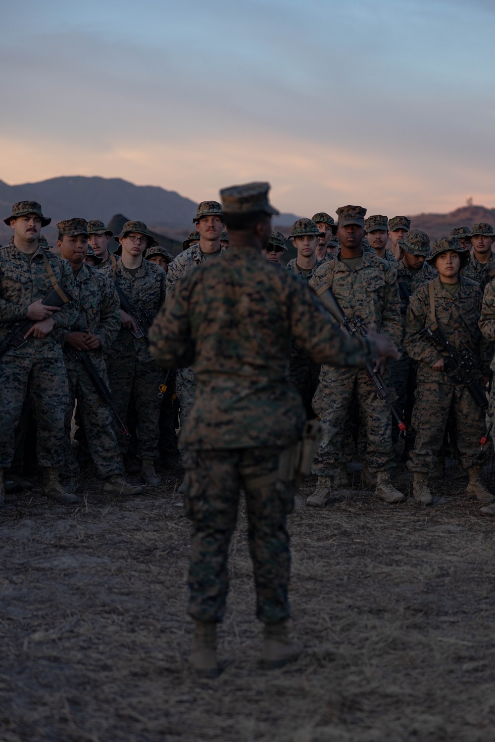 1st MLG Leadership recognizes Marines during Steel Knight 24