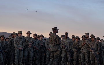 1st MLG Leadership recognizes Marines during Steel Knight 24