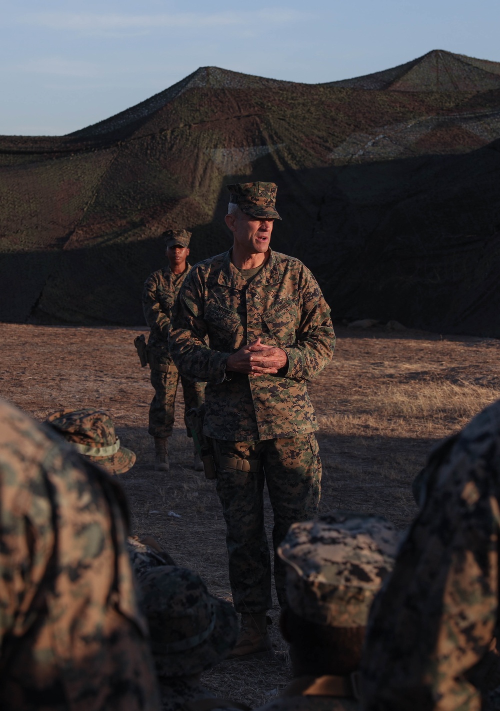 1st MLG Leadership recognizes Marines during Steel Knight 24